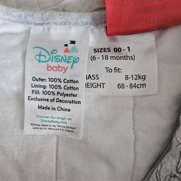 Disney Baby Sleepsack Winnie The  Pooh Tigger Eeyore 6-18 Months Sz 00-1 - Picture 4 of 4